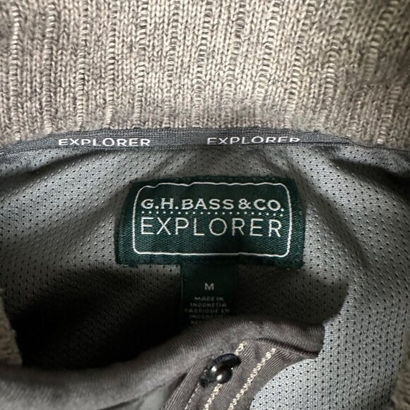 G H Bass & Co Explorer Mens Medium Sportswear Workwear 1/2 Snap Pullover - Picture 3 of 8